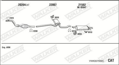 Изпускателна система WALKER VWK007932C