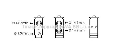 Расширительный клапан, кондиционер AVA QUALITY COOLING HY1441 для HYUNDAI TIBURON