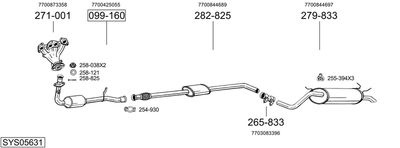 Układ wydechowy BOSAL SYS05631