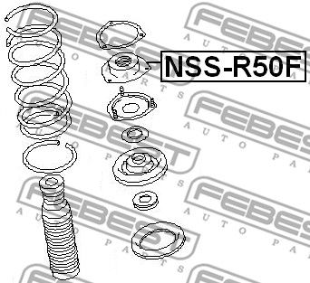 NSS-R50F FEBEST Опора стойки амортизатора FEBEST 