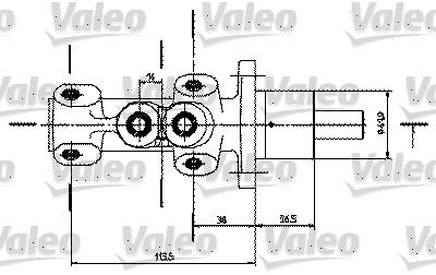 VALEO 350725 Главный тормозной цилиндр  для PEUGEOT 806 (Пежо 806)