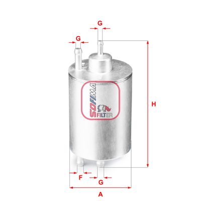 Топливный фильтр SOFIMA S 1841 B для CHRYSLER CROSSFIRE