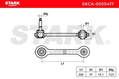 носач, окачване на колелата STARK SKCA-0050417
