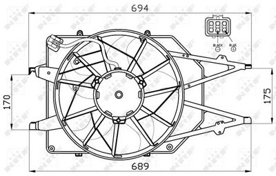 Fan, engine cooling 47465