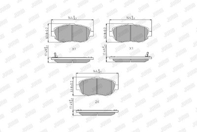 BREMSBELAGSATZ SCHEIBENBREMSE JURID 572380J 1