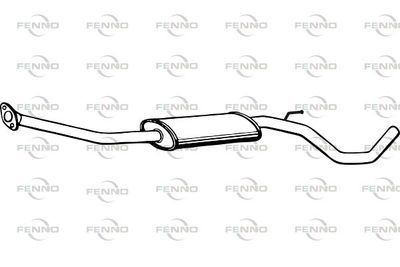 Средний глушитель выхлопных газов FENNO P4137 для NISSAN NOTE