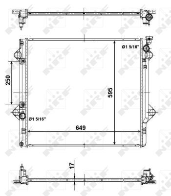 Radiator, engine cooling 56104