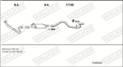 Изпускателна система WALKER FO80555