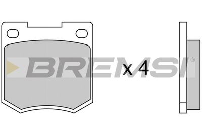 Комплект тормозных колодок, дисковый тормоз BREMSI BP2020 для TRIUMPH DOLOMITE