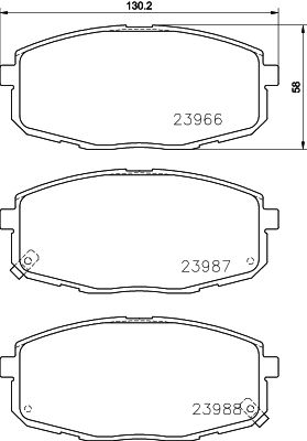Комплект тормозных колодок, дисковый тормоз HELLA 8DB 355 028-091 для KIA SELTOS