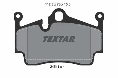 Комплект тормозных колодок, дисковый тормоз TEXTAR 2454101 для PORSCHE 718