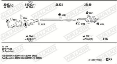 Изпускателна система WALKER CIK016729BB