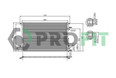 PROFIT PR 5081C1 Радиатор кондиционера  для FIAT CROMA (Фиат Крома)