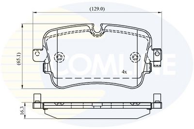 комплект спирачно феродо, дискови спирачки COMLINE