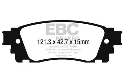 Комплект тормозных колодок, дисковый тормоз EBC Brakes DPX2262 для LEXUS NX