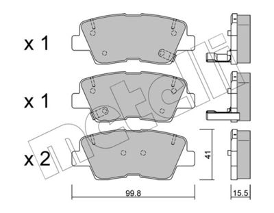 Brake Pad Set, disc brake 22-0886-0
