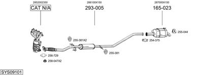 ABGASANLAGE BOSAL SYS09101