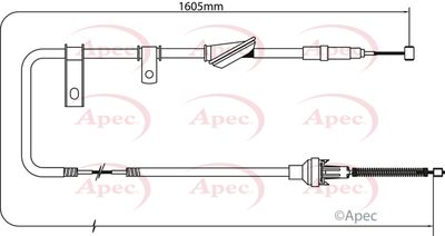 Cable Pull, parking brake APEC CAB1265