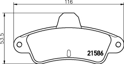 Комплект тормозных колодок, дисковый тормоз MINTEX MDB1885 для FORD USA CONTOUR