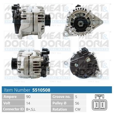 Генератор MEAT & DORIA 5510508 для MITSUBISHI SPACE