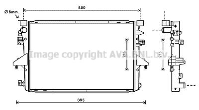 Радиатор, охлаждение двигателя AVA QUALITY COOLING VNA2317 для VW CALIFORNIA