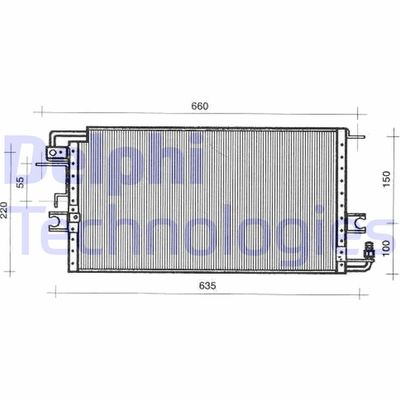 Конденсатор, кондиционер DELPHI TSP0225386 для TOYOTA HILUX