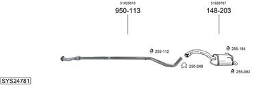 ABGASANLAGE BOSAL SYS24781