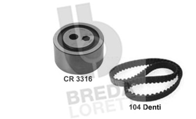 Комплект ремня ГРМ BREDA LORETT KCD0716 для ROVER MONTEGO