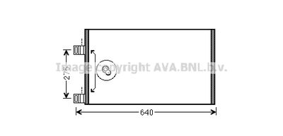 Конденсатор, кондиционер AVA QUALITY COOLING RTA5444 для MERCEDES-BENZ CITAN