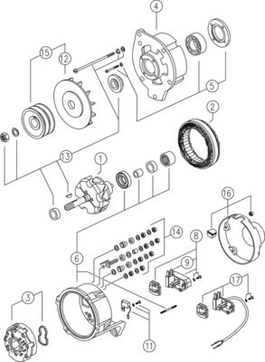 Dynamo / alternator - MG297 - MAHLE