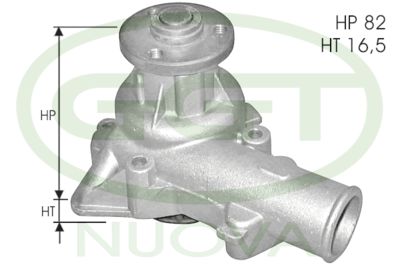 Водяной насос, охлаждение двигателя GGT PA10015 для FIAT 132