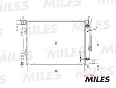 Радиатор, охлаждение двигателя MILES ACRB027 для KIA RIO