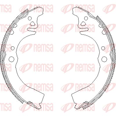 Комплект тормозных колодок REMSA 4389.00 для DAIHATSU HIJET