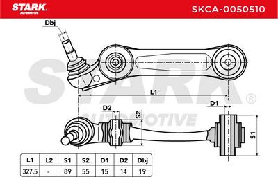 носач, окачване на колелата STARK SKCA-0050510