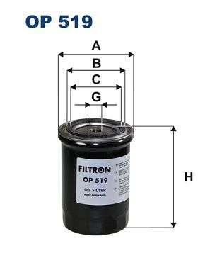 Масляный фильтр FILTRON OP 519 для FIAT 1500-2300