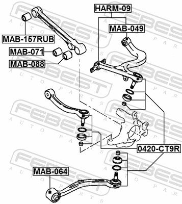 SUPORT TRAPEZ FEBEST MAB157RUB 1