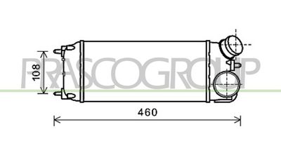 PRASCO FD344N001 Интеркулер  для FORD FIESTA VI (CB1, CCN) 1.6 TDCi