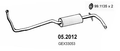Предглушитель выхлопных газов ASSO 05.2012 для AUSTIN METRO