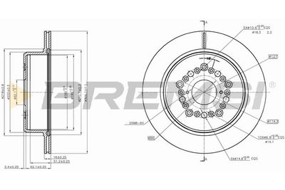 BREMSI CD7375V Тормозные диски  для LEXUS LS (_F2_) 400 (UCF20_)