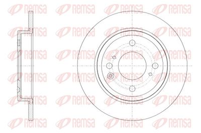 REMSA 62537.00 Тормозные диски  для HONDA JAZZ (Хонда Жазз)