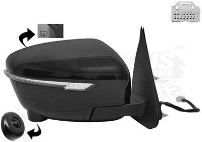 Наружное зеркало VAN WEZEL 3391828 для NISSAN QASHQAI