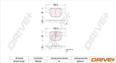 BREMSBELAGSATZ SCHEIBENBREMSE DR!VE+ DP1010101222 2