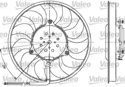 Вентилятор, охлаждение двигателя VALEO 698612 для AUDI A4
