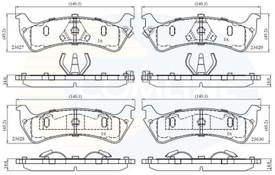 COMLINE CBP31015 Тормозные колодки и сигнализаторы  для FORD USA EXPLORER (U2, U_) 4.0 4WD
