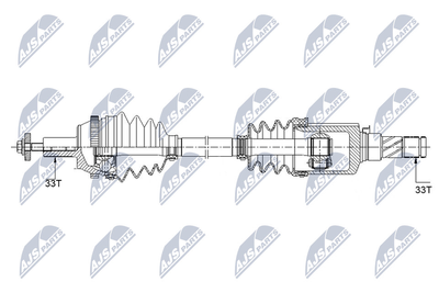 Приводной вал NTY NPW-ME-120 для SMART FORTWO
