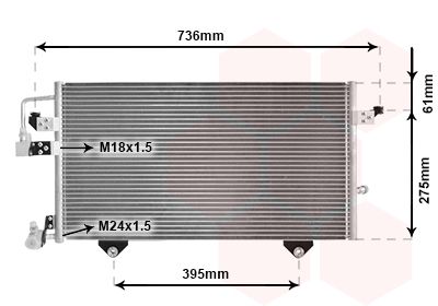 VAN WEZEL 03005121 Радиатор кондиционера  для AUDI CABRIOLET (Ауди Кабриолет)