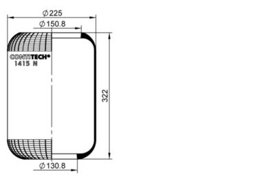 BURDUF SUSPENSIE PNEUMATICA CONTITECH AIR SPRING 1415N 1