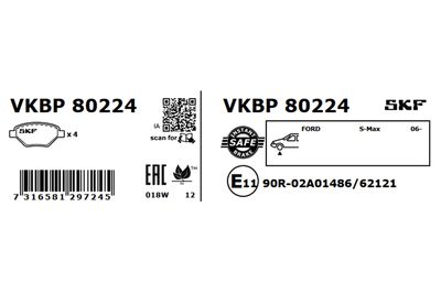 SET PLACUTE FRANA FRANA DISC SKF VKBP80224 6