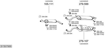 SISTEM DE ESAPAMENT BOSAL SYS07669