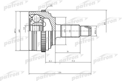 Шарнирный комплект, приводной вал PATRON PCV1502 для HONDA HR-V